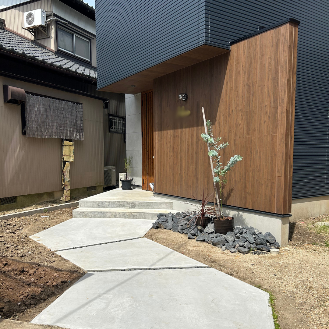 施工事例　外構　アプローチ