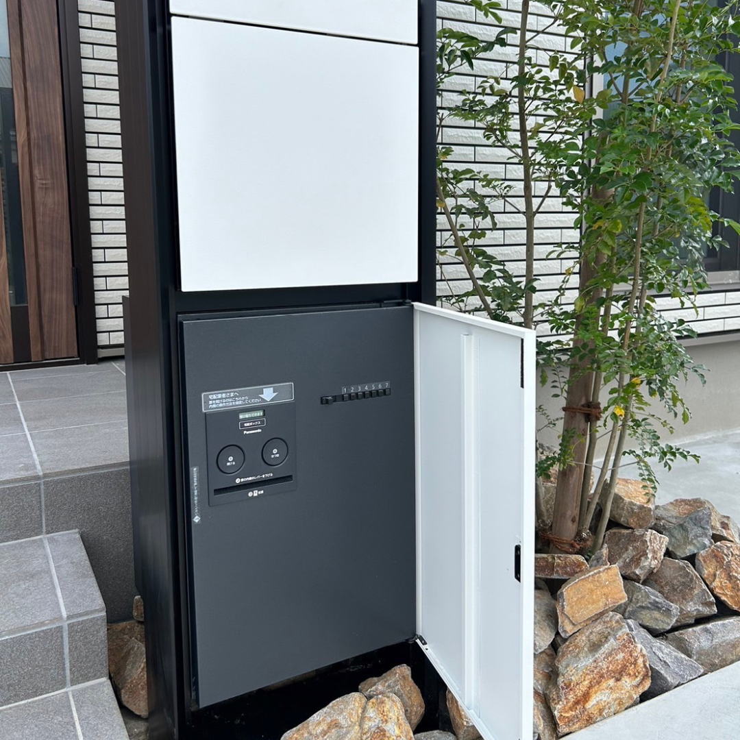 施工事例　機能門柱　外構