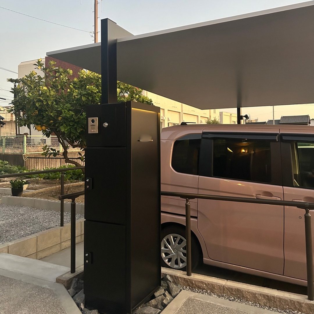 施工事例　宅配ボックス　カーポート　外構工事　